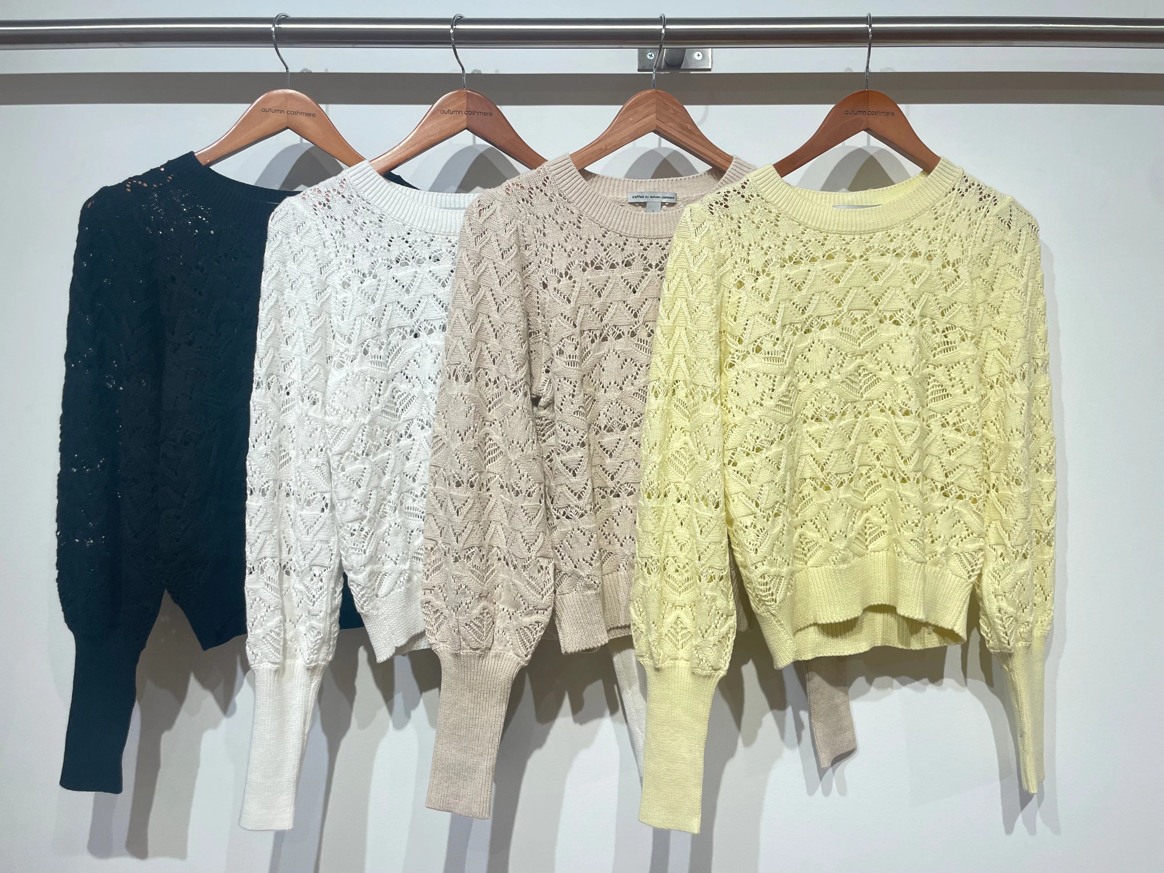 Autumn Cashmere - Pointelle Juliette Sleeve Crew - Multiple Colors sold by Jessie Boutique product image thumbnail 2