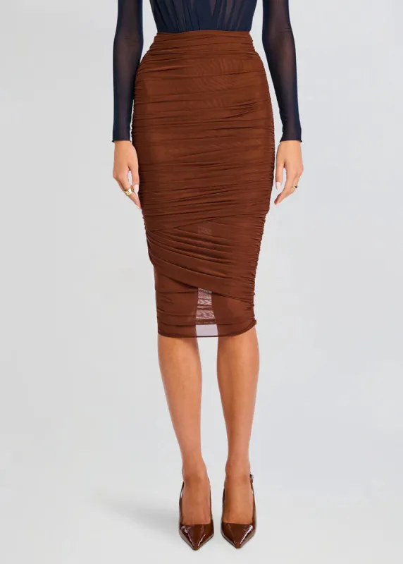 SER.O.YA - Thessa Skirt - Burnt Toffee sold by Jessie Boutique