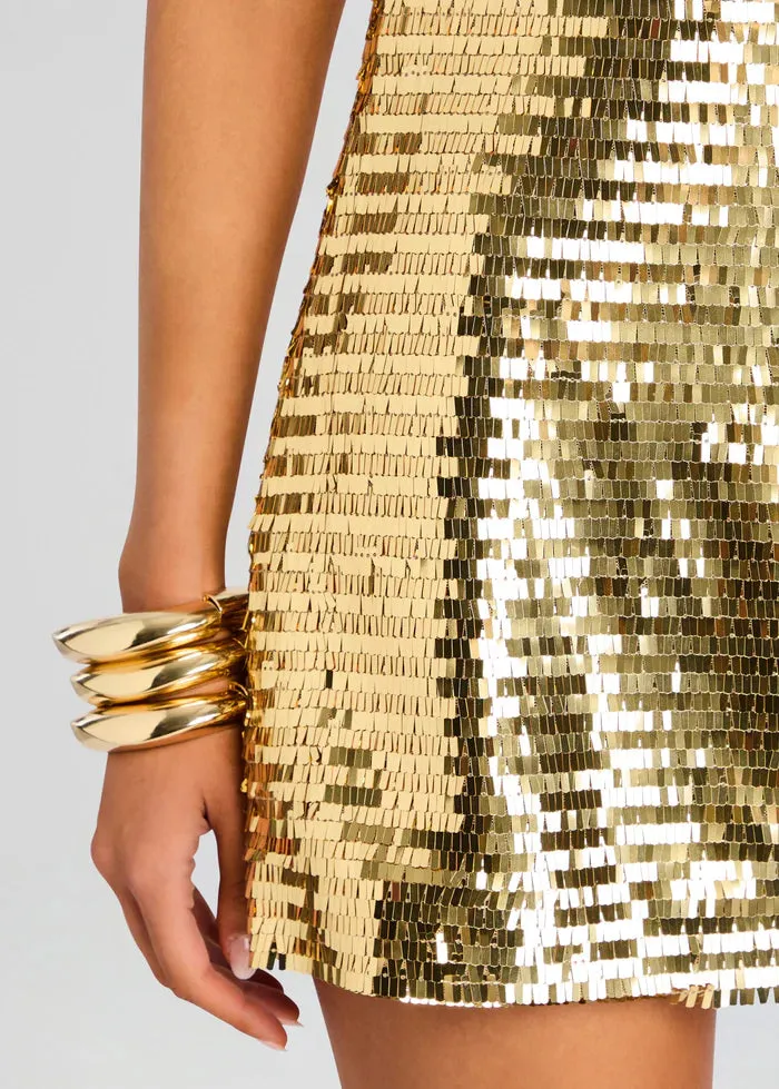 Retrofete - Lavender Sequin Dress - Gold sold by Jessie Boutique product image thumbnail 2