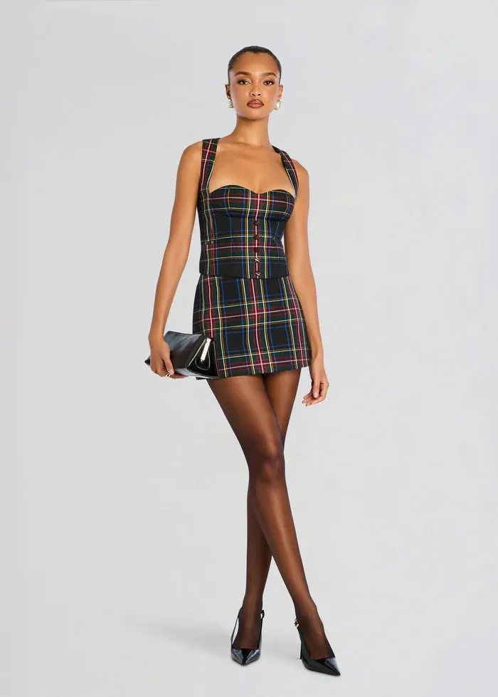 Retrofete - Tierra Skirt - Black Tartan sold by Jessie Boutique