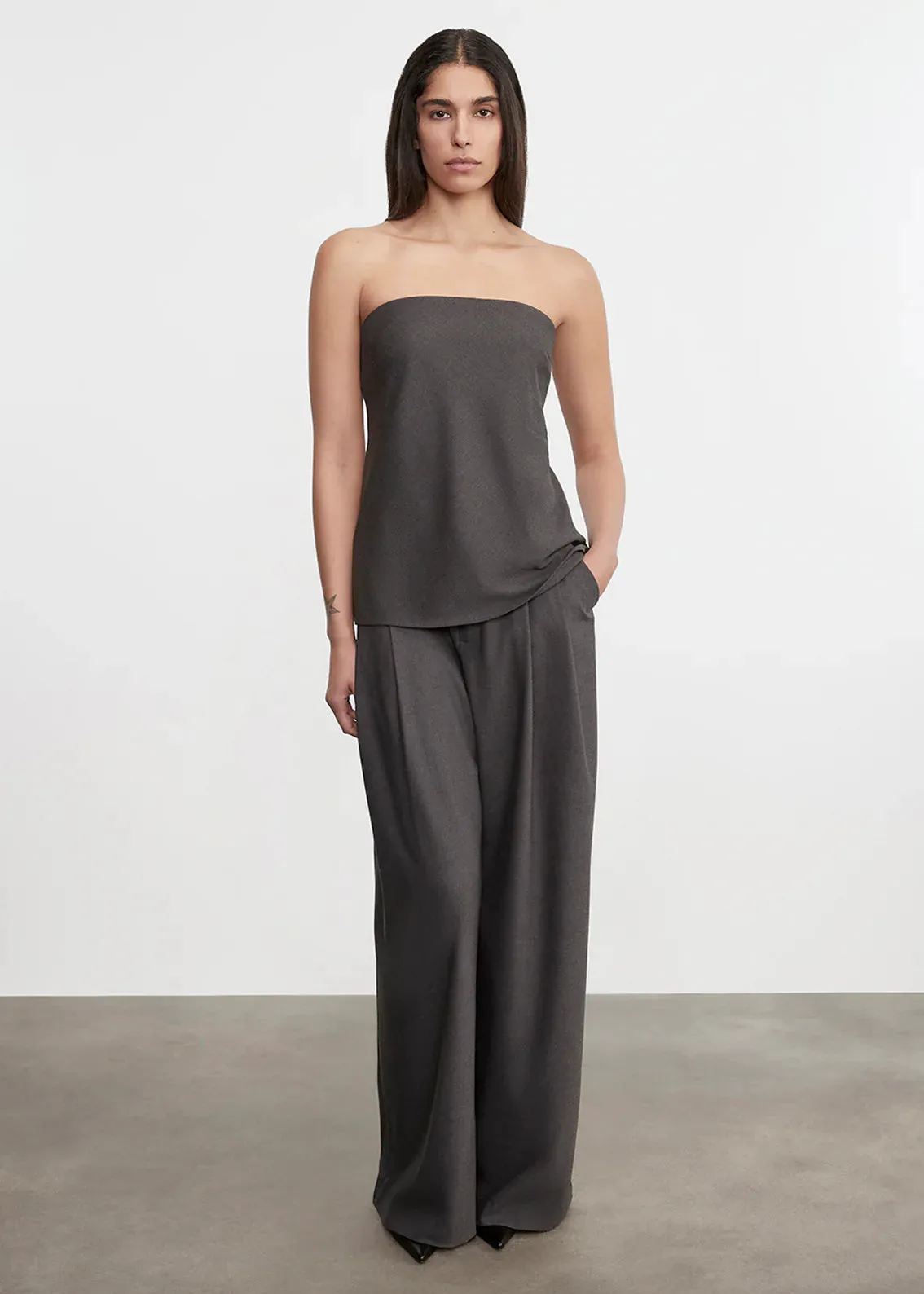 Enza Costa - Easy Strapless Tunic - Charcoal sold by Jessie Boutique product image thumbnail 2