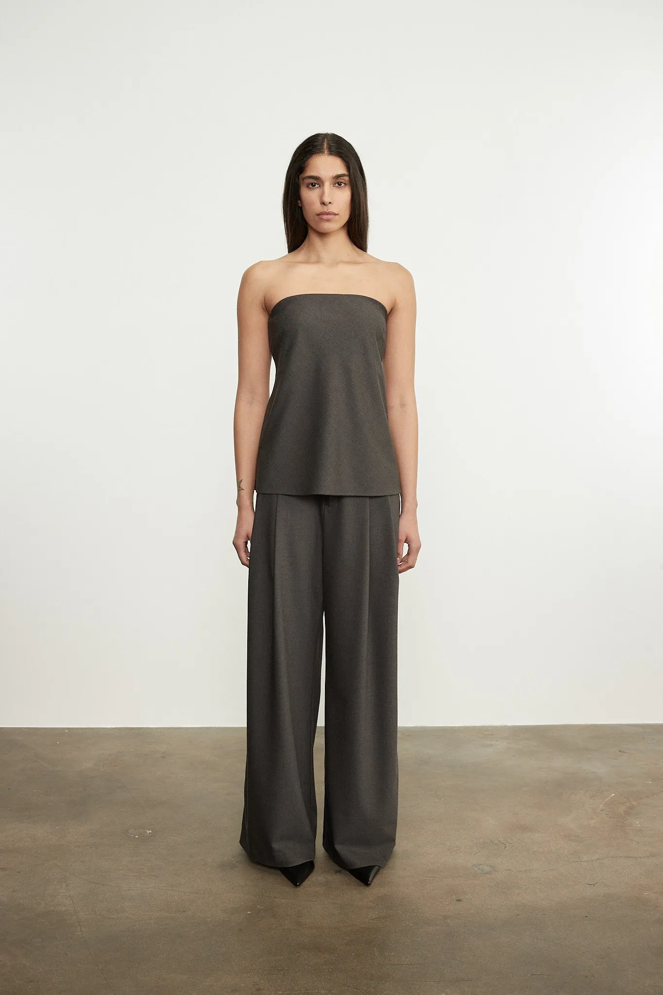 Enza Costa - Easy Strapless Tunic - Charcoal sold by Jessie Boutique product image thumbnail 3