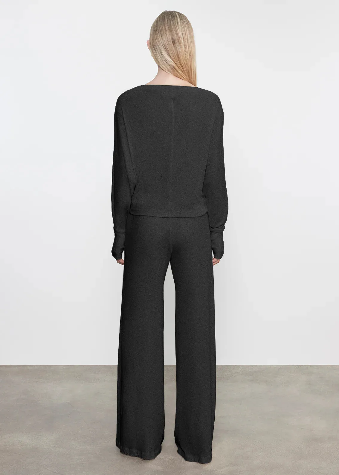 Enza Costa - Cashmere Jersey Dolman Top - Charcoal sold by Jessie Boutique product image thumbnail 3