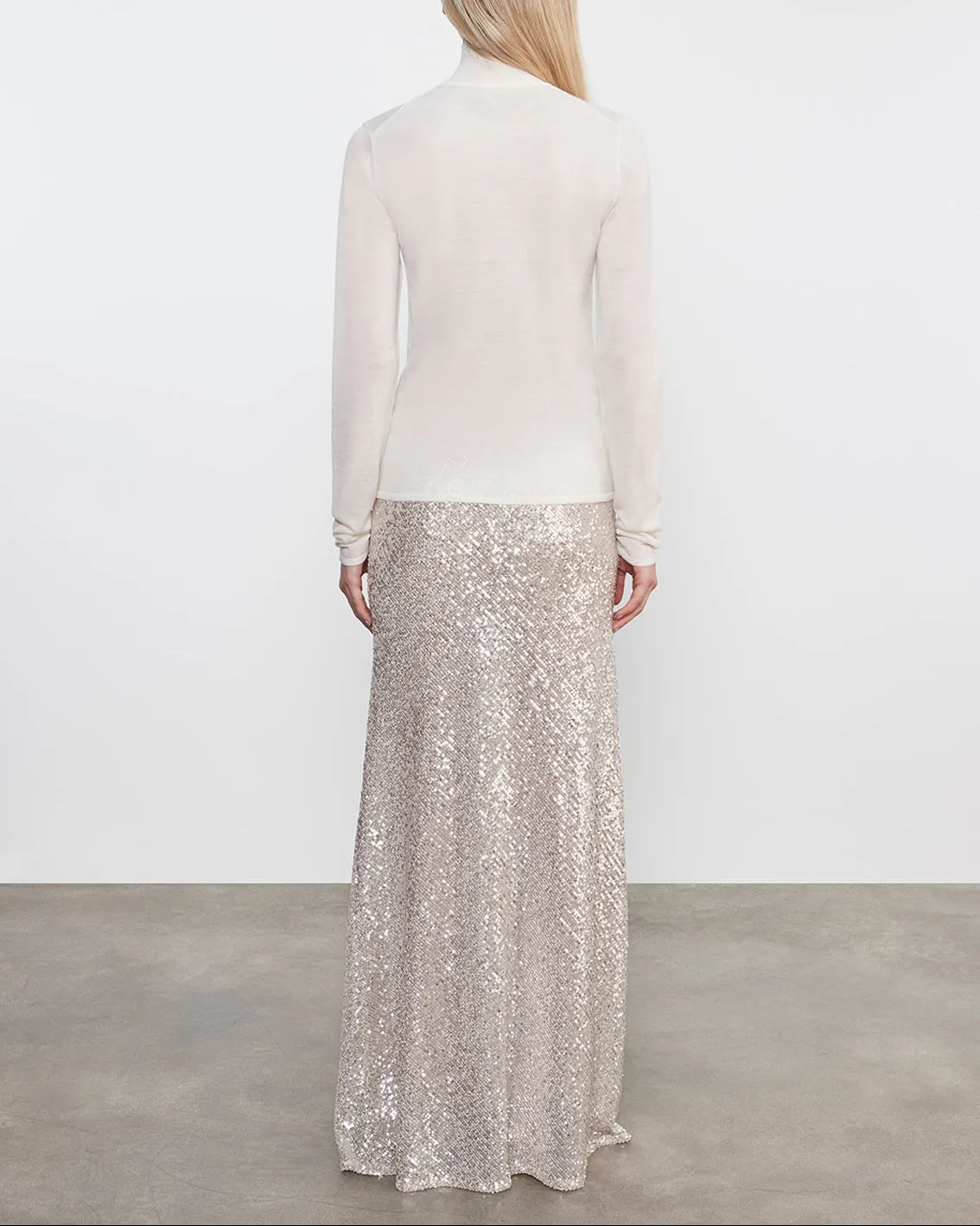 Enza Costa - Sequin Full Length Skirt - Silver sold by Jessie Boutique product image thumbnail 3