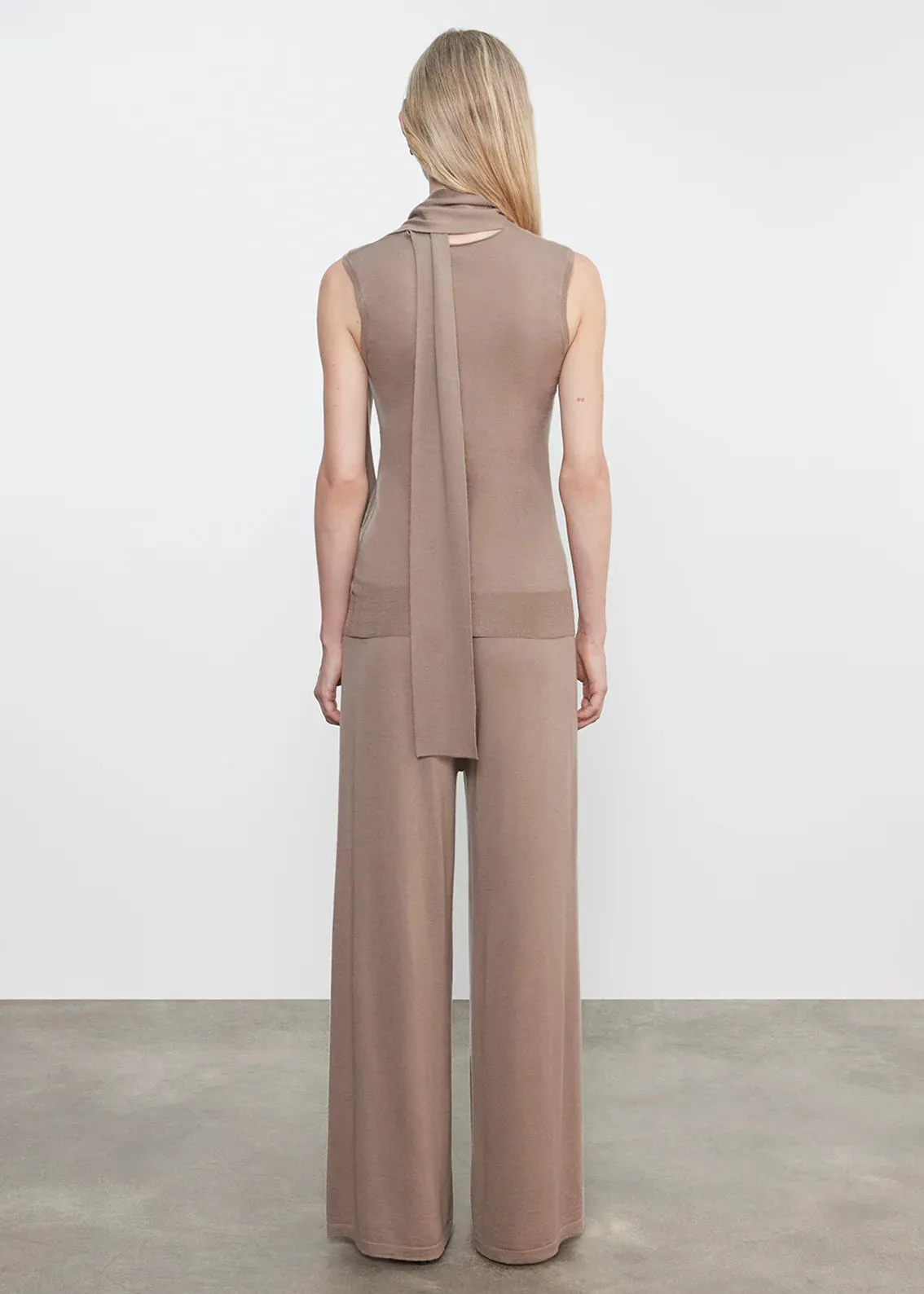 Enza Costa - Tissue Cashmere Drawcord Pant - Walnut sold by Jessie Boutique product image thumbnail 3