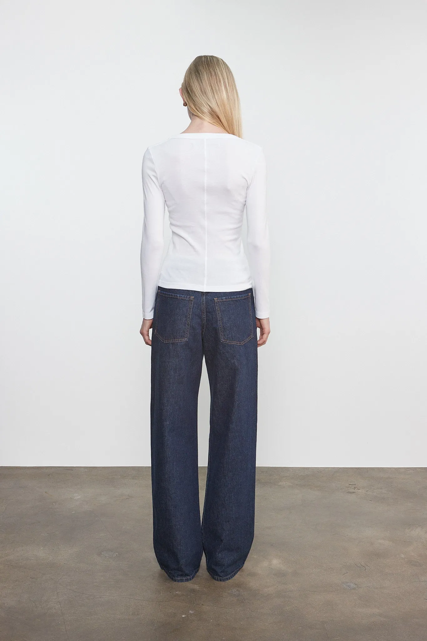 Enza Costa - Supima Cotton New Classic L/S V-Neck - Multiple Colors sold by Jessie Boutique product image thumbnail 5