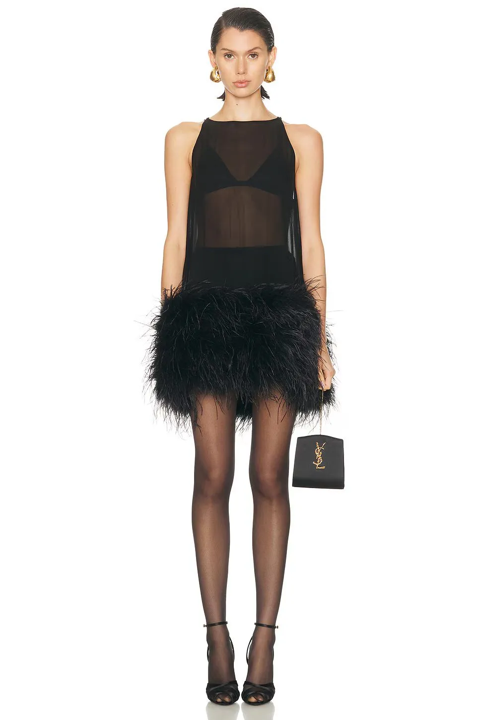 Sans Faff - Kendall Feather Mini Dress - Black sold by Jessie Boutique product image thumbnail 3