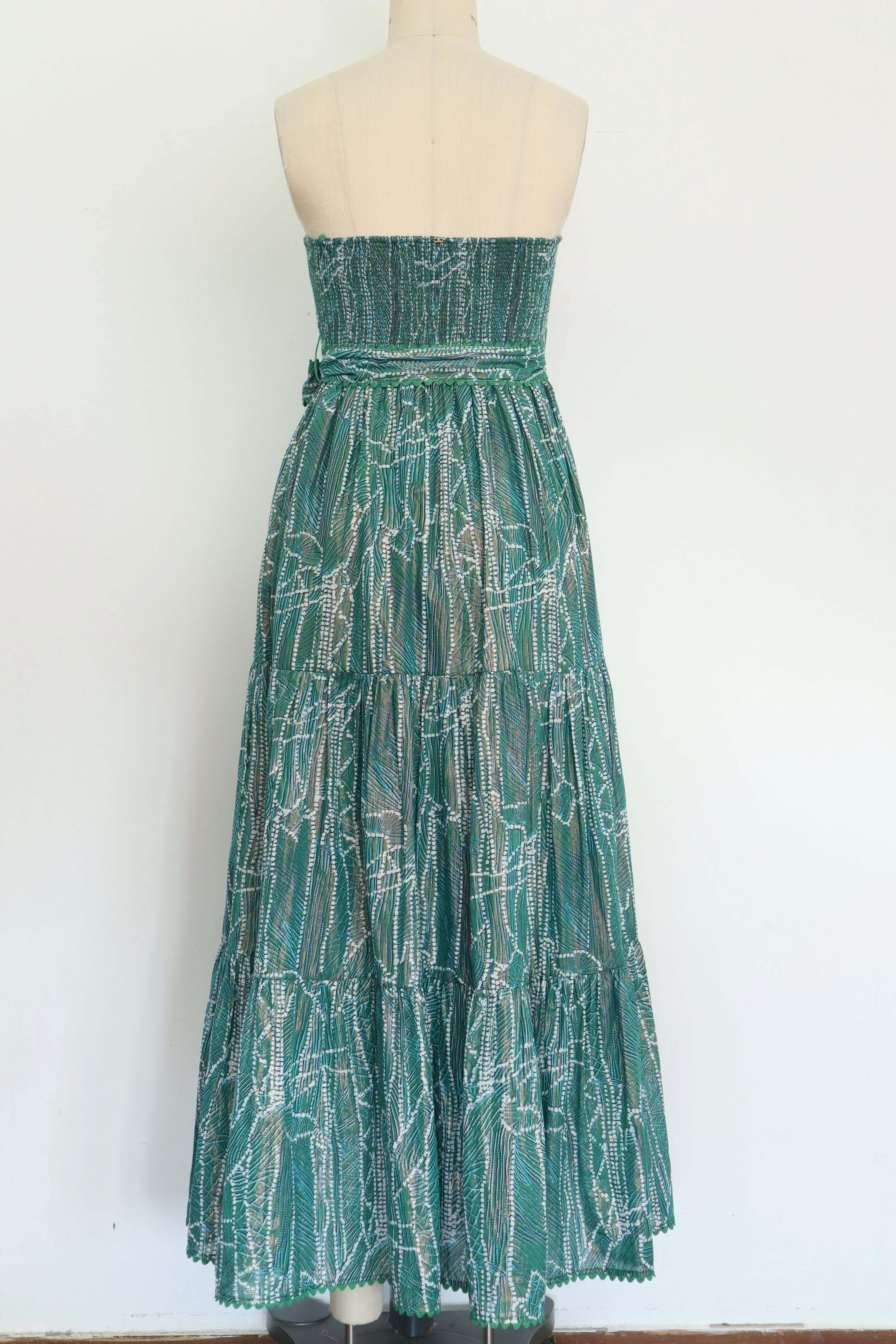 Poupette St Barth - Long Dress Thelma - Green Akoya sold by Jessie Boutique product image thumbnail 2