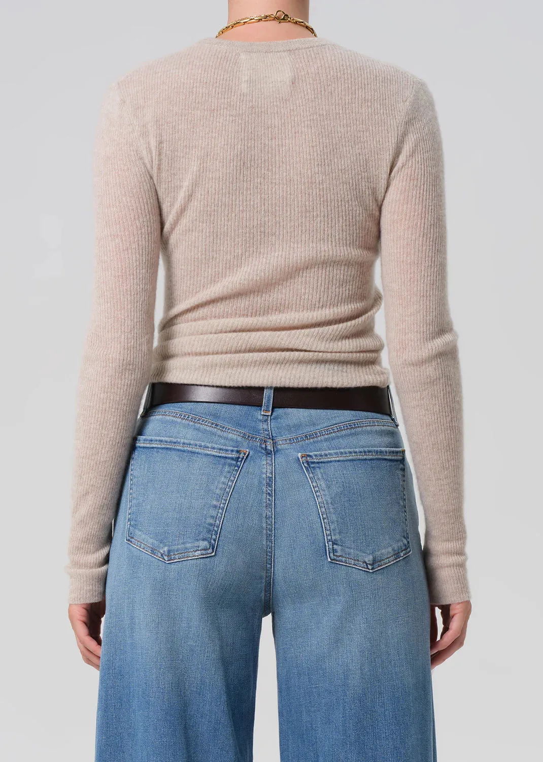 Citizens of Humanity - Alessia Crewneck Sweater - Cream sold by Jessie Boutique product image thumbnail 2