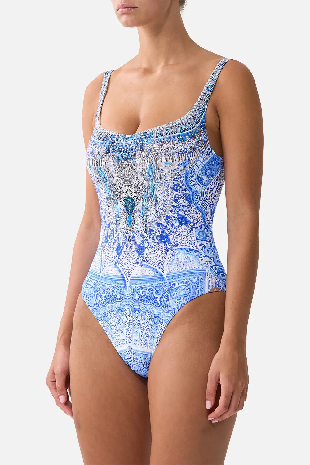 Camilla - Underwire Square Neck One Piece - The Bosphorous sold by Jessie Boutique