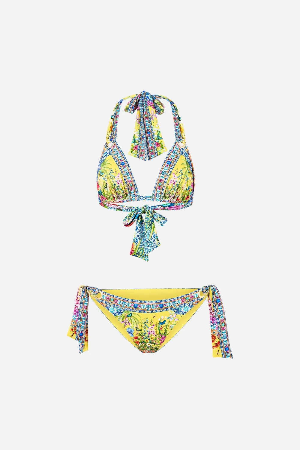 Camilla - Soft Thick Tie Bikini Set With Eyelet Trims - Sultanahmet Summer sold by Jessie Boutique product image thumbnail 5