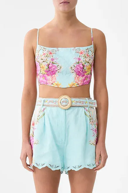 Camilla - Corset Crop Top - Bazaar Blooms sold by Jessie Boutique product image thumbnail 2