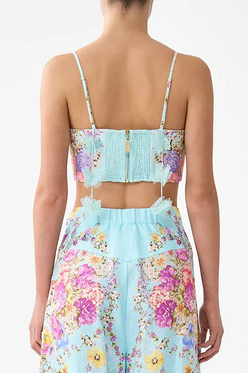 Camilla - Corset Crop Top - Bazaar Blooms sold by Jessie Boutique product image thumbnail 4