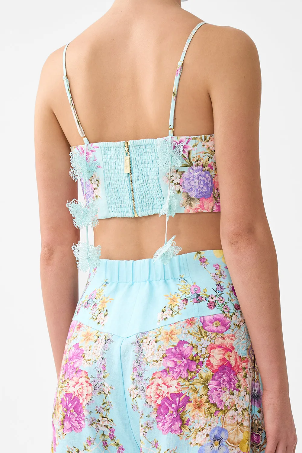 Camilla - Corset Crop Top - Bazaar Blooms sold by Jessie Boutique product image thumbnail 3