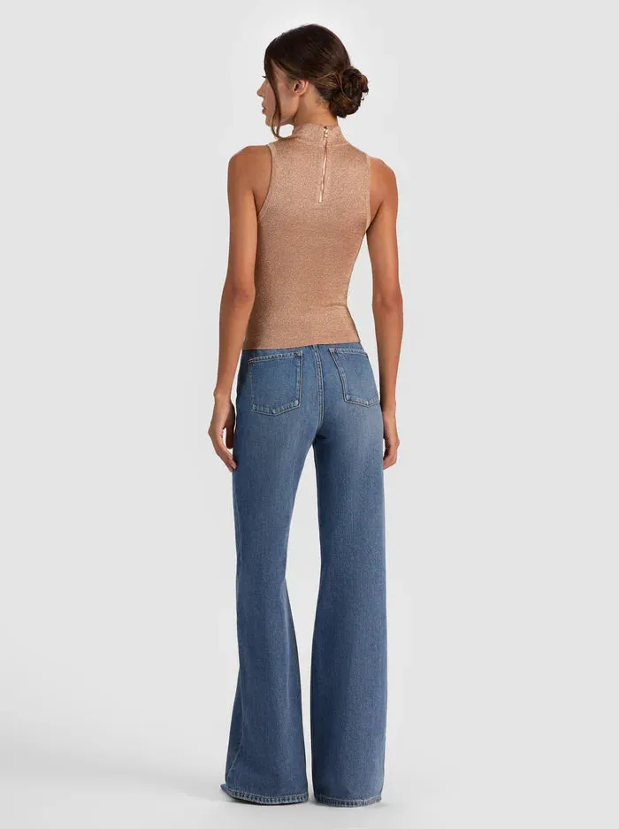 Alice + Olivia - Darcey Metallic Tank - Gold sold by Jessie Boutique product image thumbnail 3