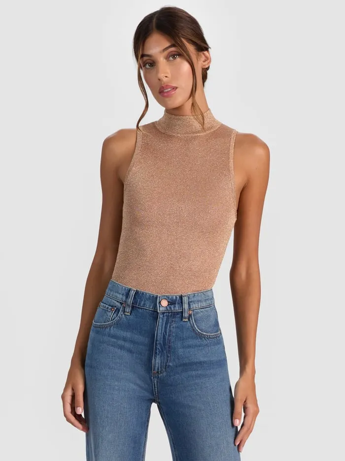 Alice + Olivia - Darcey Metallic Tank - Gold sold by Jessie Boutique