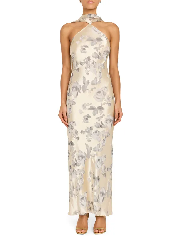 Amanda Uprichard - Ashton Maxi - Snow Petal sold by Jessie Boutique