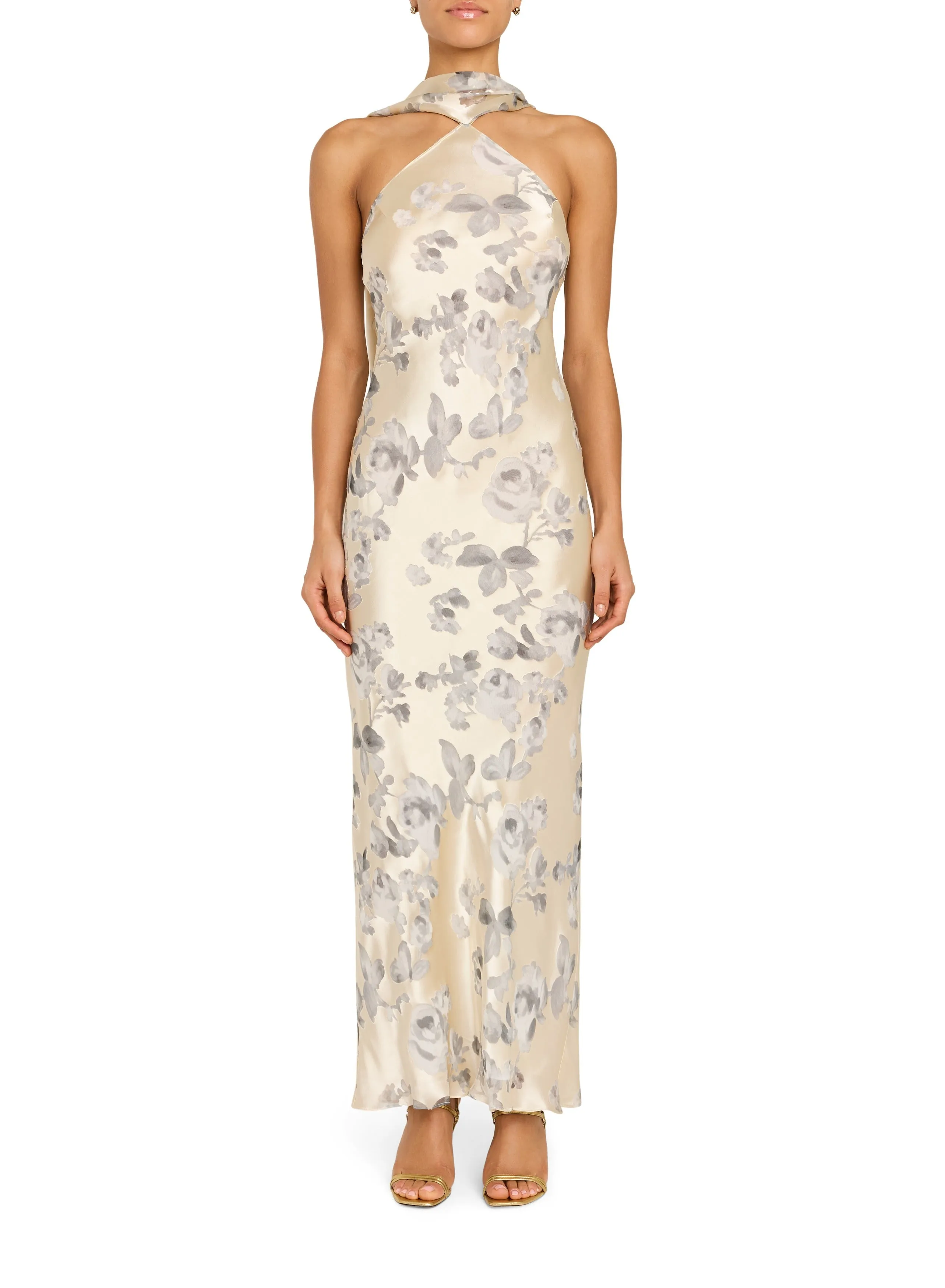 Amanda Uprichard - Ashton Maxi - Snow Petal sold by Jessie Boutique