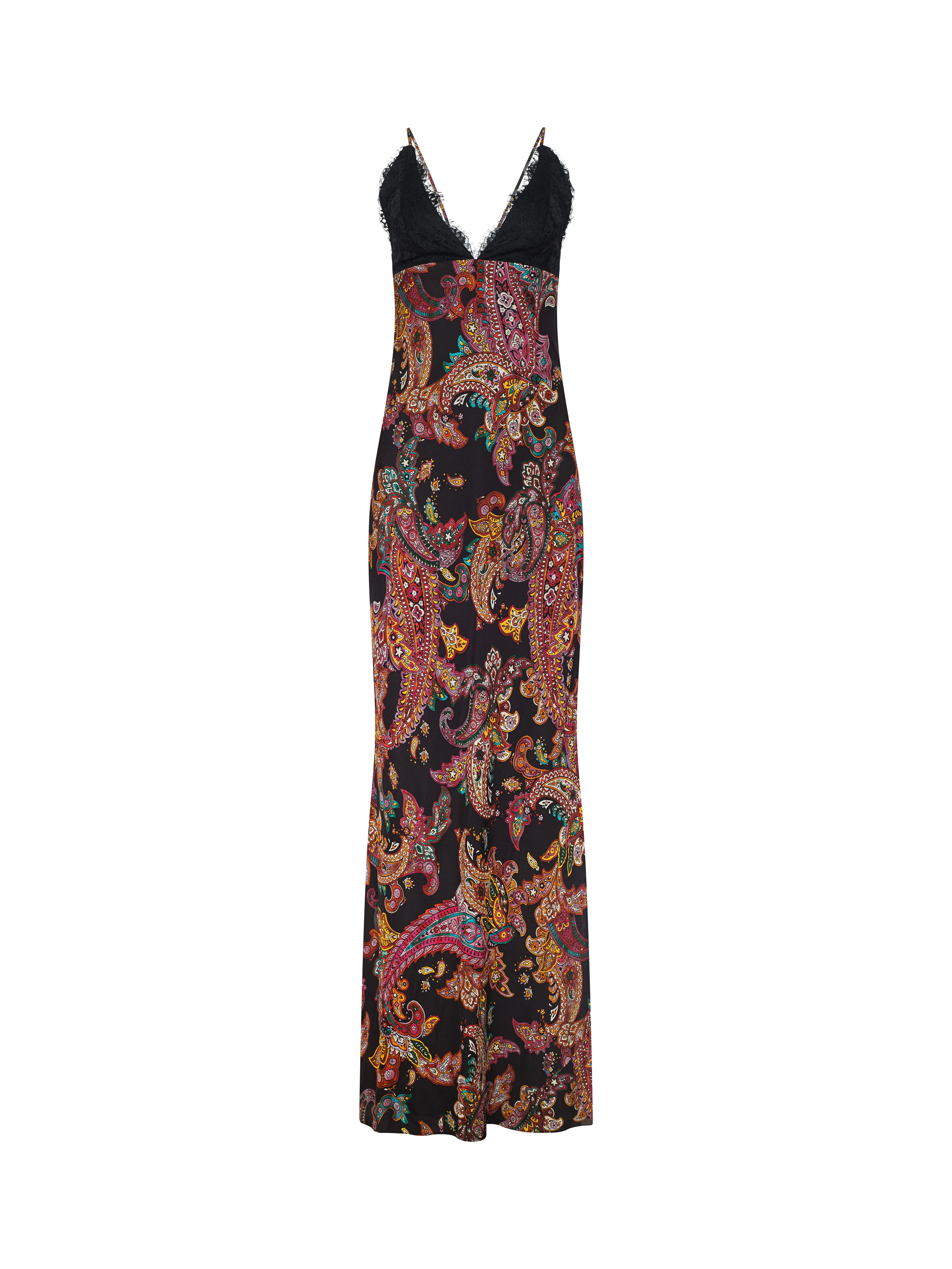 L'agence - Susanna Silk Lace Gown - Black Multi Paisley Scroll sold by Jessie Boutique product image thumbnail 5