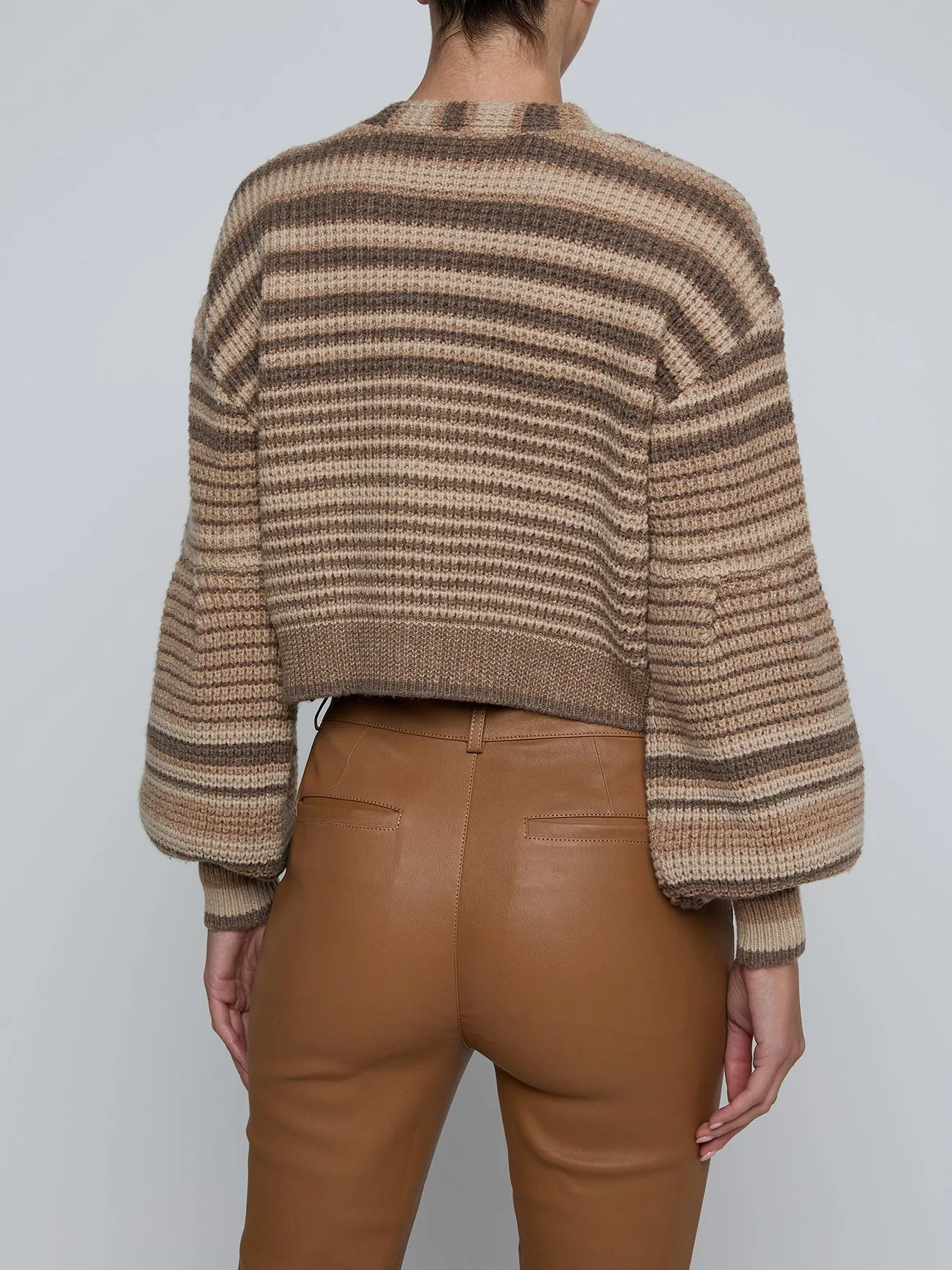 L'agence - Christabel Stripe Cardi - Biscuit Multi Stripe sold by Jessie Boutique product image thumbnail 2