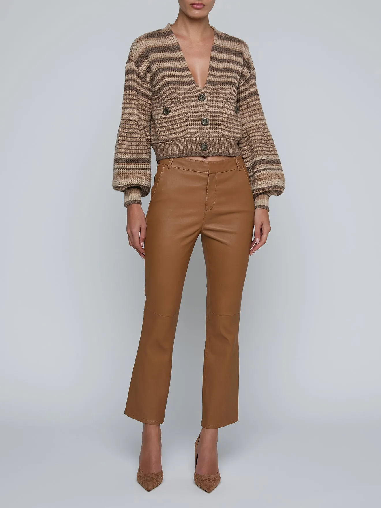 L'agence - Christabel Stripe Cardi - Biscuit Multi Stripe sold by Jessie Boutique product image thumbnail 4