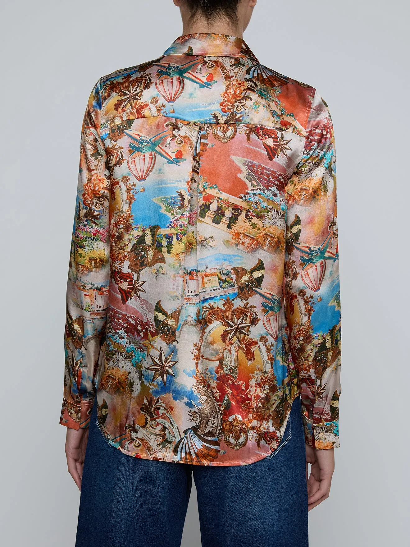 L'agence - Tyler Silk Blouse - Multi Collage sold by Jessie Boutique product image thumbnail 5