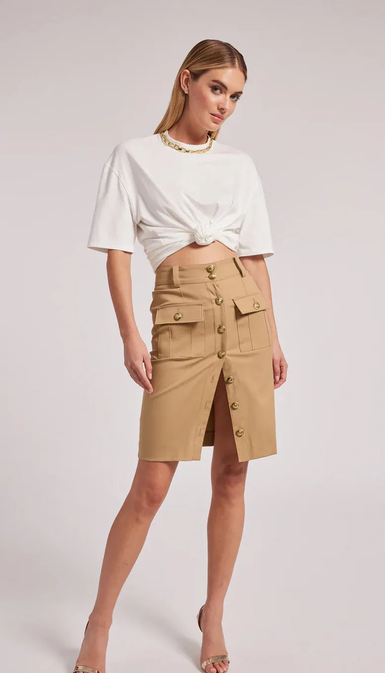 Generation Love - Cressida Skirt - Taupe sold by Jessie Boutique