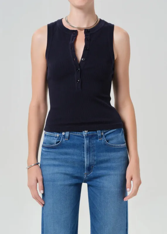 Citizens of Humanity - Caralyn Tank - Navy sold by Jessie Boutique