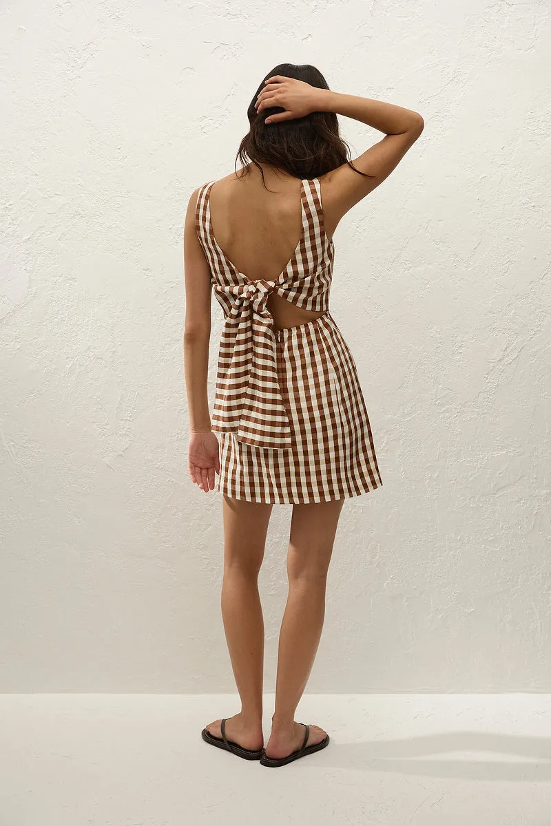 Faithfull The Brand - Sofia Mini Dress - Gingham Cedar sold by Jessie Boutique product image thumbnail 3