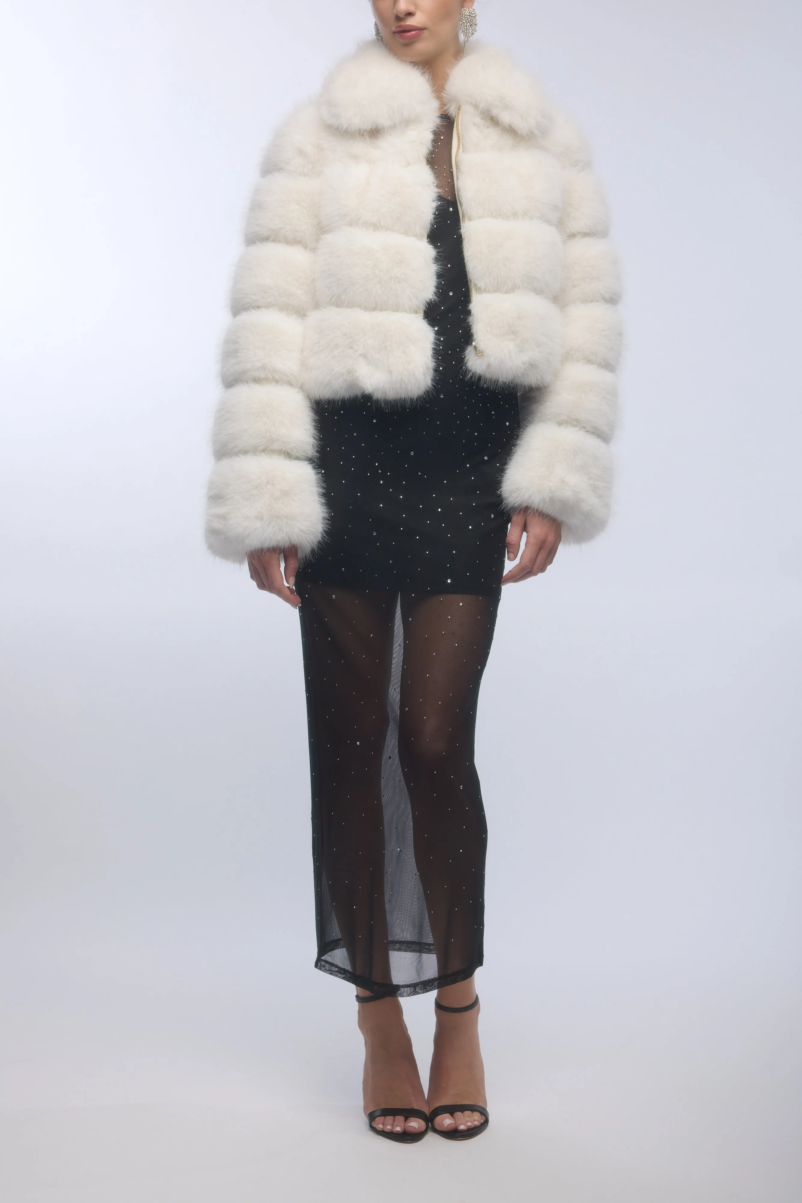 Generation Love - Madison Faux Fur Jacket - White sold by Jessie Boutique product image thumbnail 4