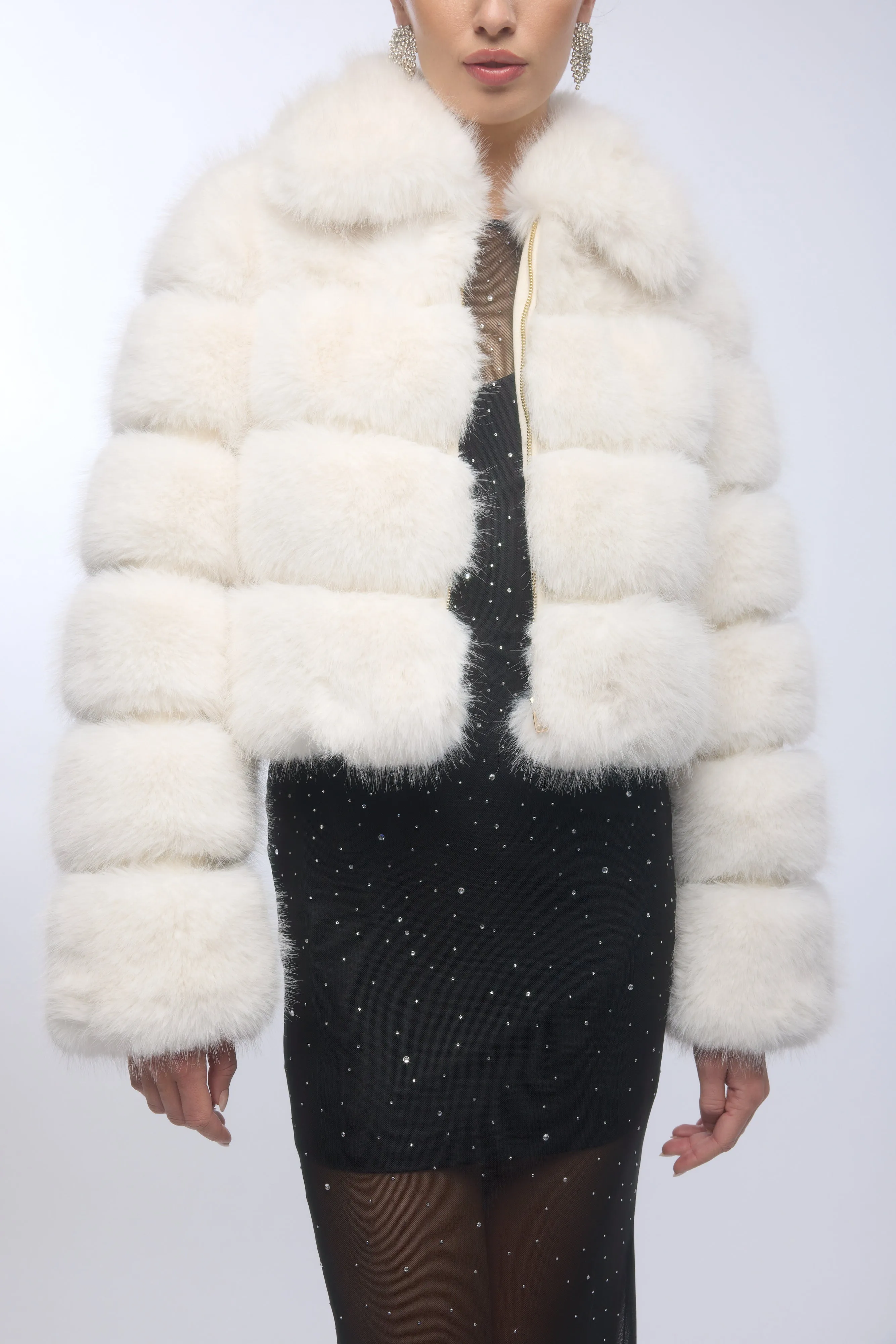 Generation Love - Madison Faux Fur Jacket - White sold by Jessie Boutique product image thumbnail 3