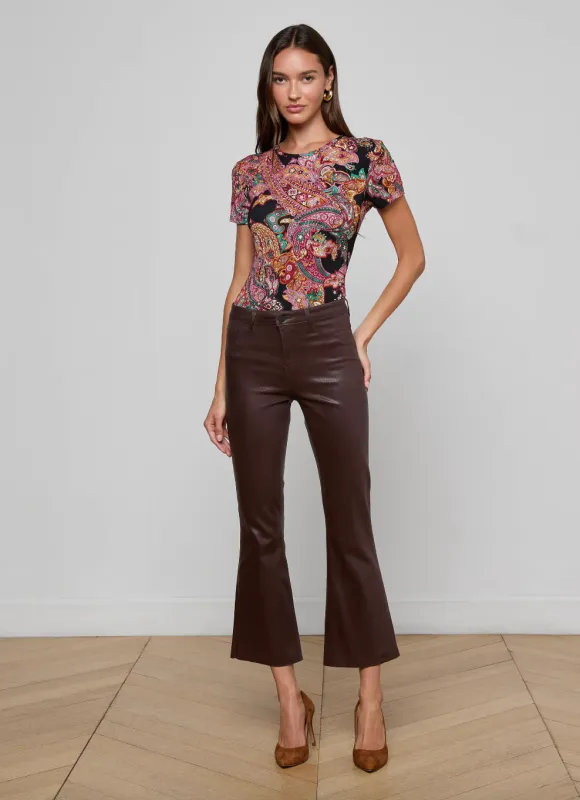 L'agence - Kendra H/R Crop Flare - Chocolate Coated sold by Jessie Boutique