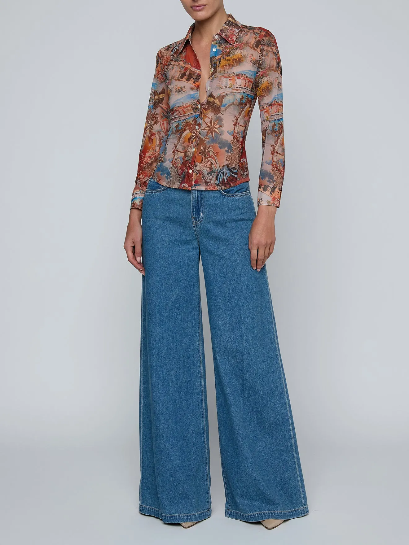 L'agence - Indiana Fitted Blouse - Multi Collage sold by Jessie Boutique product image thumbnail 4