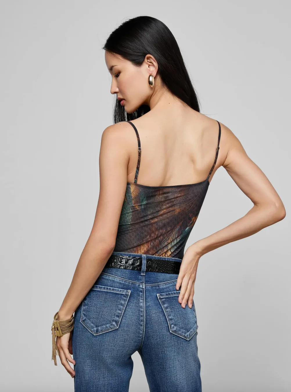 L'agence - Elowen Underwire Bodysuit - Teal Mix Feather sold by Jessie Boutique product image thumbnail 3