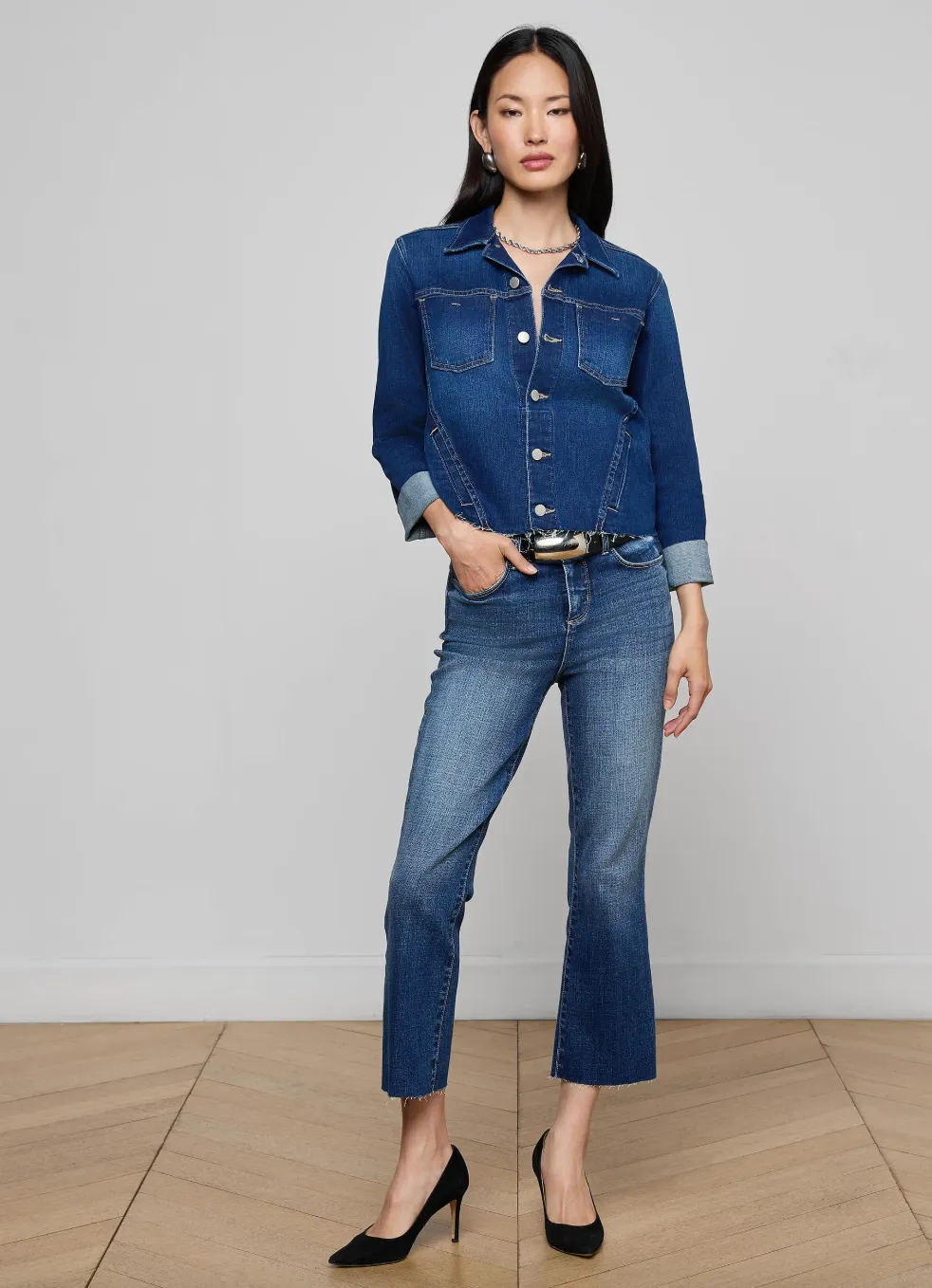 L’agence - Janelle Denim Jacket - Marvista sold by Jessie Boutique product image thumbnail 3