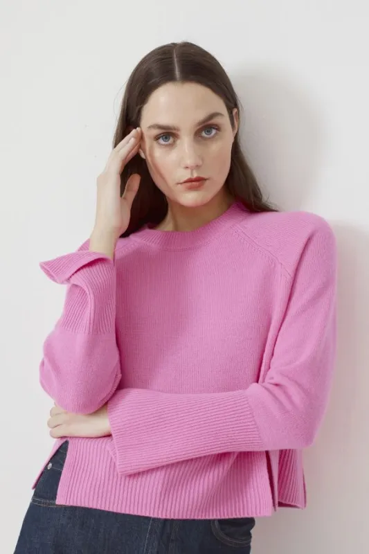 Autumn Cashmere - Raglan Crew W/ Side Slits - Multiple Colors sold by Jessie Boutique