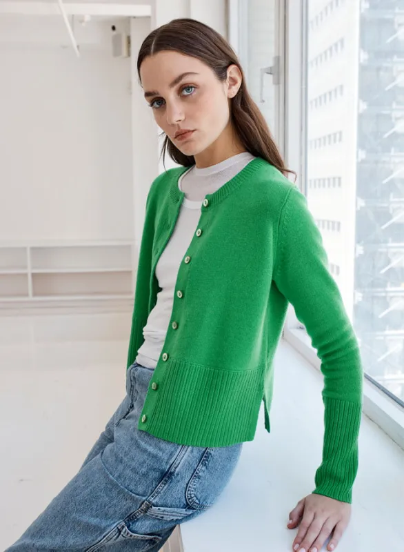 Autumn Cashmere - Hi Rib Cardigan W/ Slits - Multiple Colors sold by Jessie Boutique