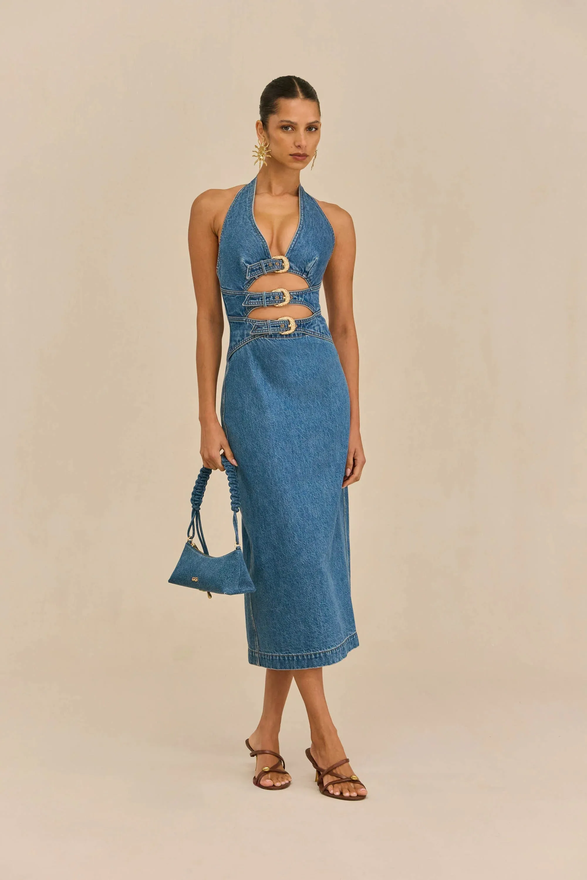 Cult Gaia - Estelle Dress - Stone Wash sold by Jessie Boutique