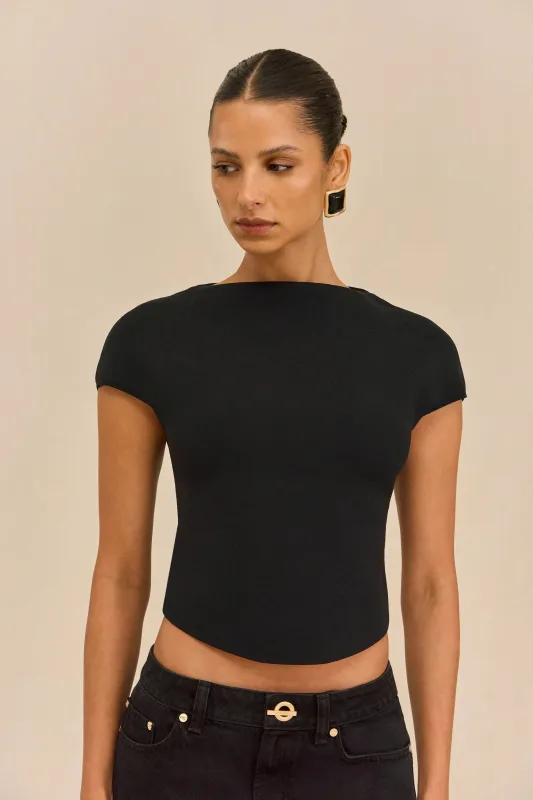 Cult Gaia - Virginiana Top - Black sold by Jessie Boutique