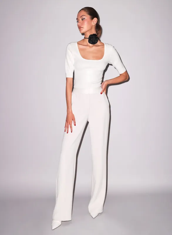 Fleur Du Mal - Tuxedo Pant - Ivory sold by Jessie Boutique