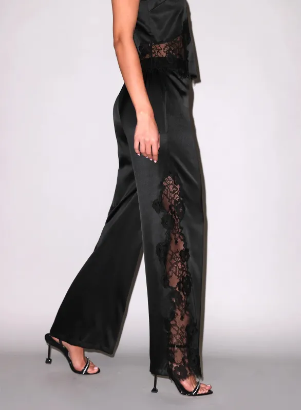 Fleur Du Mal - Juliet Lace Lounge Pant - Black sold by Jessie Boutique
