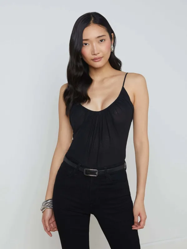 L’agence - Gelina Mesh Bodysuit - Black sold by Jessie Boutique