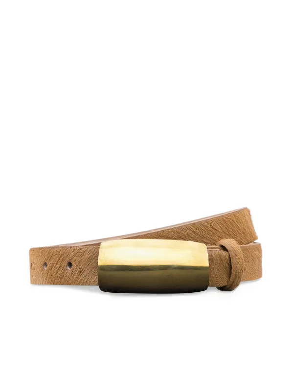 L’agence - Marlowe Belt - Tan Calf Hair sold by Jessie Boutique