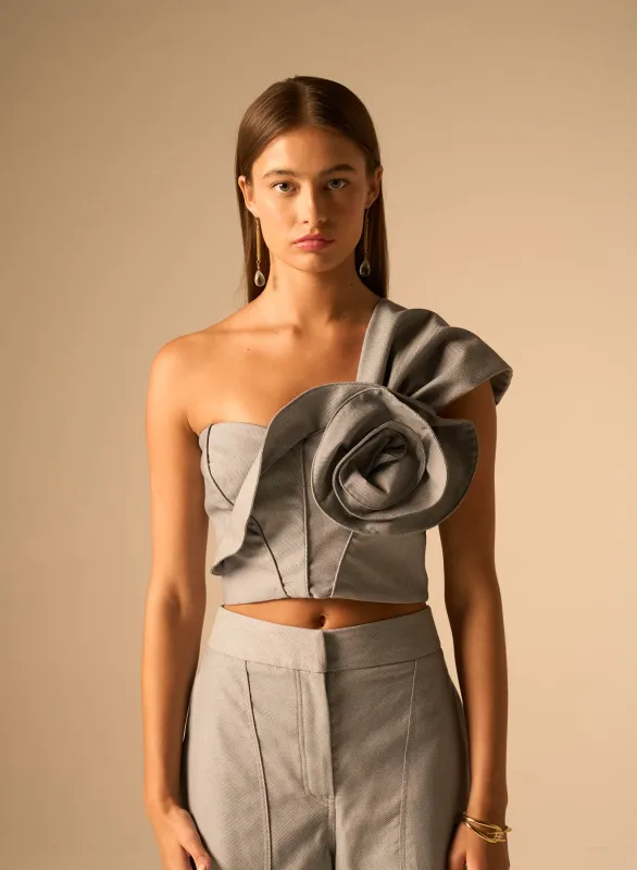 JBQ - Blair Top - Denim sold by Jessie Boutique