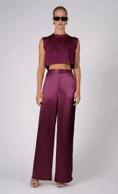 Nonchalant - Esme Pant - Plum sold by Jessie Boutique