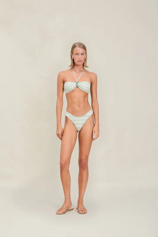 Devon Windsor - Paola Bottom - Aloe sold by Jessie Boutique
