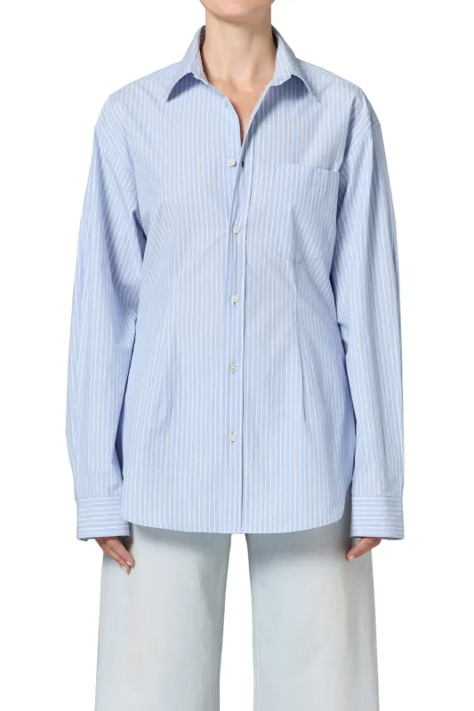 Agolde - Cinch Shirt - Webb Stripe sold by Jessie Boutique