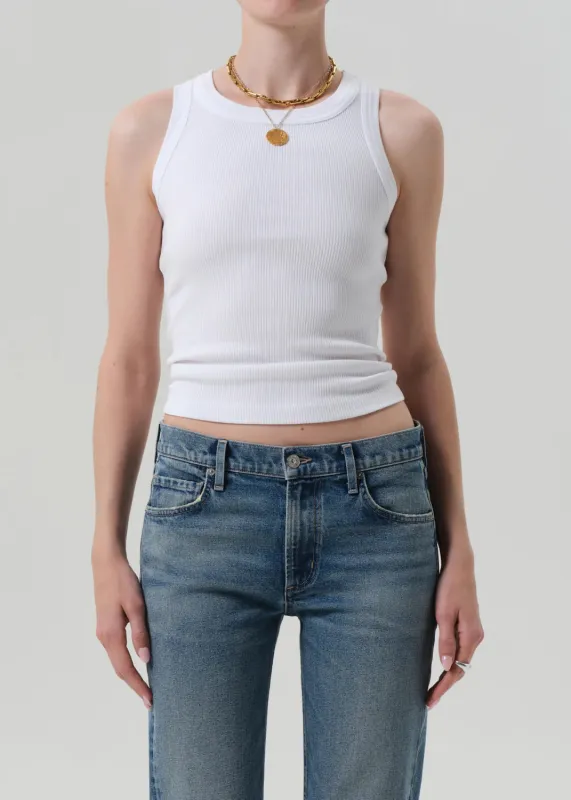 Citizens of Humanity - Isabel Rib Tank - White sold by Jessie Boutique