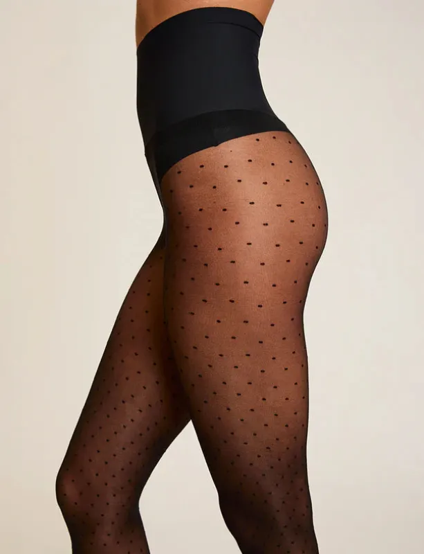 Commando - Chic Dot Sheer Tights - Black sold by Jessie Boutique
