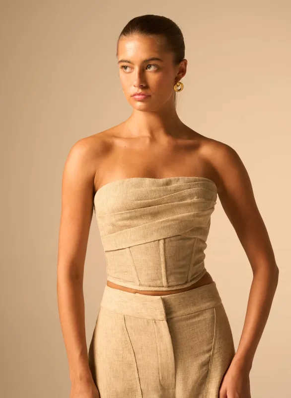 JBQ - Bellucci Top - Parchment sold by Jessie Boutique